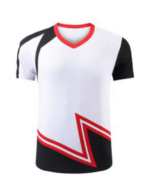 Unisex Custom Red & Black Sports Jersey – Quick-Dry Teamwear for Soccer, Badminton & Training