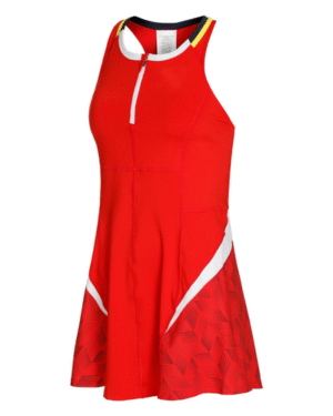 Women’s Red Sleeveless Tennis Dress with Built-in Shorts – Performance Golf & Activewear Dress