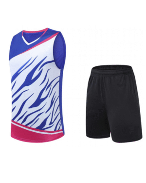 Custom Basketball Jersey Set – Blue White Pink Design