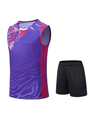 Custom Basketball Jersey Set – Purple Red Graphic Design