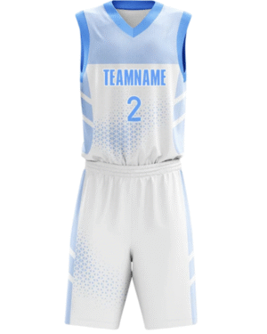 Custom Basketball Jersey Set – Light Blue and White Team Uniform