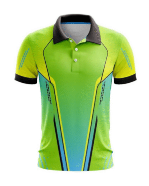 Custom Sports Polo Shirt – Green Gradient Performance Wear