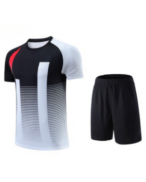 Custom Soccer Jersey Set – Black White Red Design
