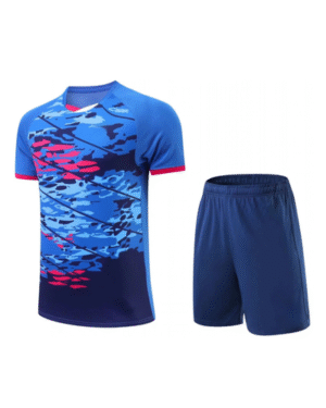 Custom Soccer Jersey Set – Blue Camo Design
