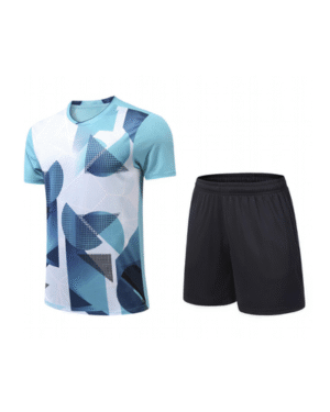 Custom Soccer Jersey Set – Blue Geometric Design