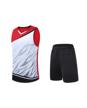 Custom Sleeveless Jersey Set – Red & White