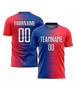Custom Sublimation Jersey – Red & Blue Gradient Design