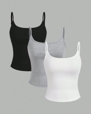 Custom Women’s Solid Color Tank Top with Thin Straps – OEM/ODM Activewear Manufacturer