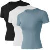 Custom Women’s Fitted Crew Neck Short Sleeve Top – OEM/ODM Activewear Manufacturer
