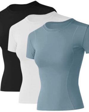 Custom Women’s Fitted Crew Neck Short Sleeve Top – OEM/ODM Activewear Manufacturer