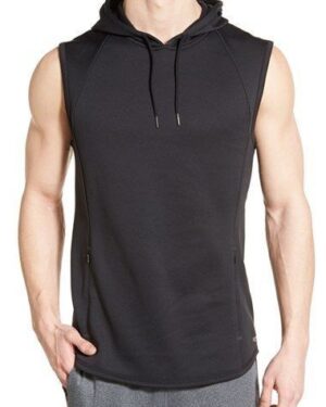 Custom Men’s Hooded Tank Top with Drawstring – OEM/ODM Activewear