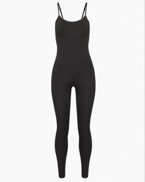 Customizable Women’s Full-Length Spaghetti-Strap Sportswear Jumpsuit – Slim Fit Activewear